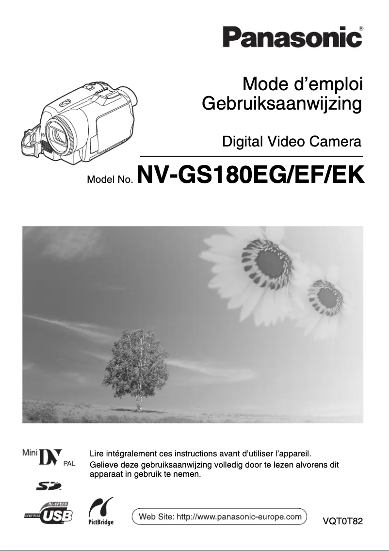 Page n°1 - Manuel utilisateur Panasonic NV-GS180EF