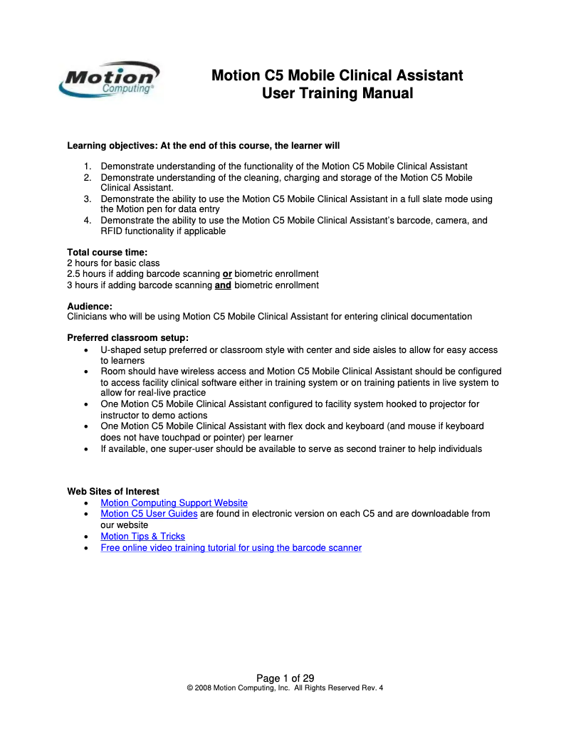 Image de la première page du manuel de l'appareil C5