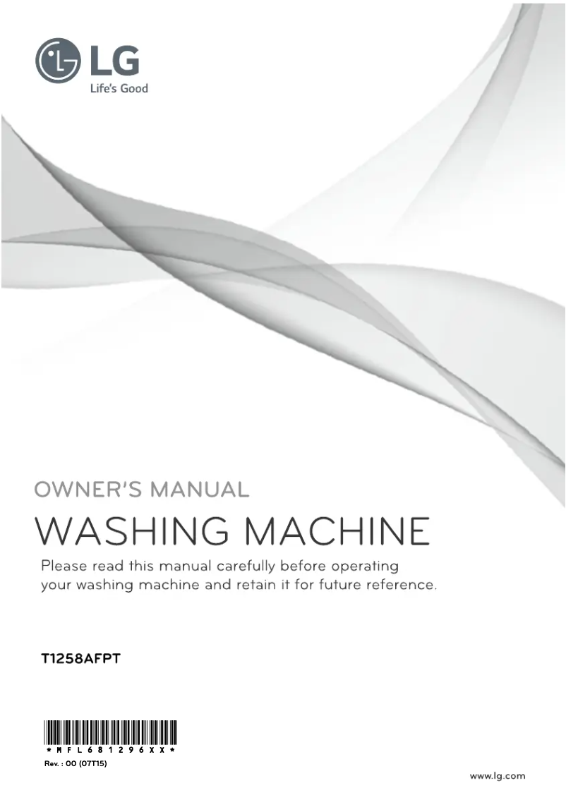 Page 1 de la notice Manuel utilisateur LG T1258AFPT