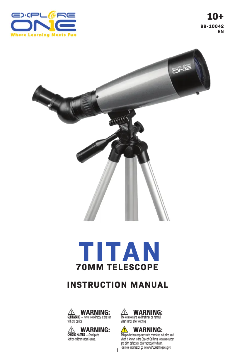 Page n°1 - Manuel utilisateur ExploreOne Titan