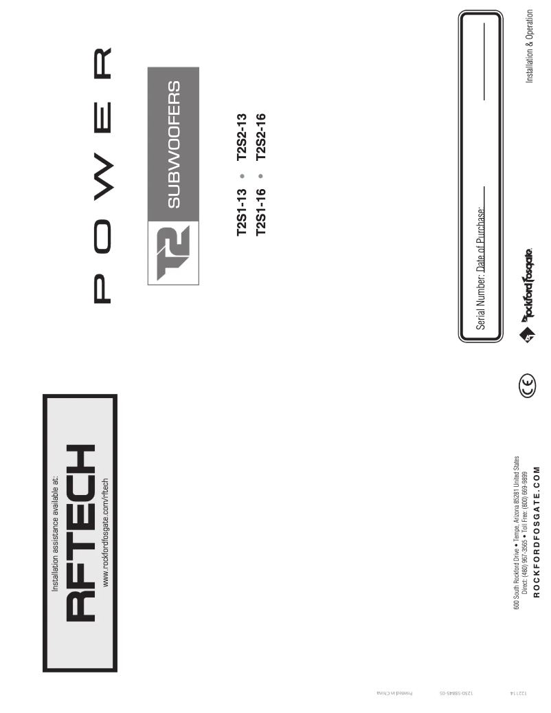 Image de la première page du manuel de l'appareil Power T2S2-13
