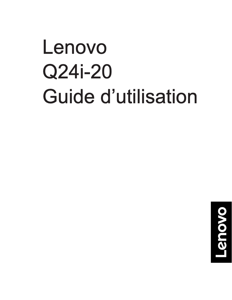 Page n°1 - Manuel utilisateur Lenovo Q24i-20
