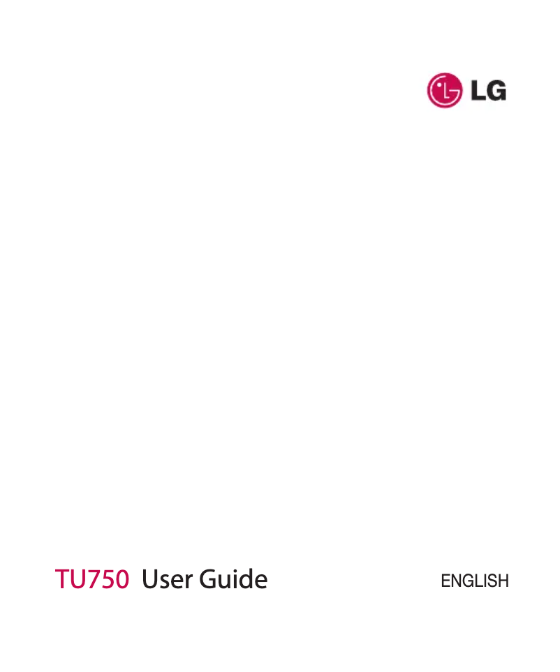 Page n°1 - Manuel utilisateur LG TU750