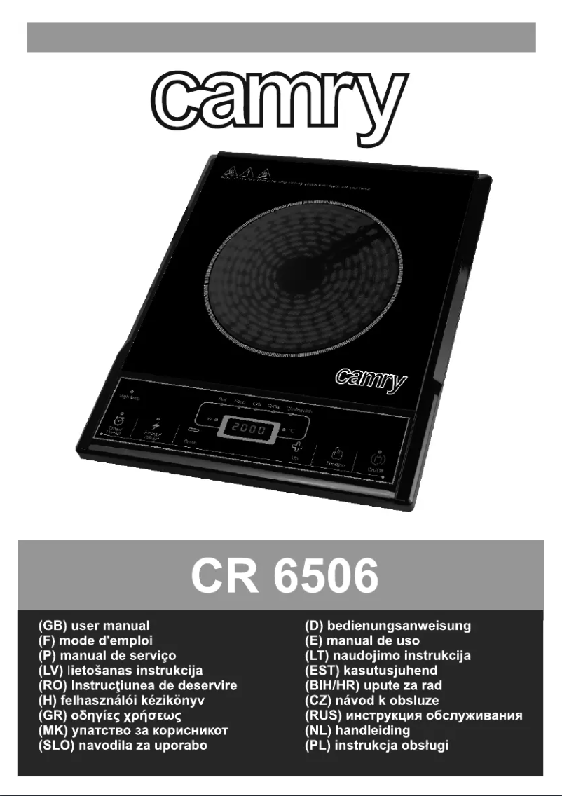 Page n°1 - Manuel utilisateur Camry CR 6506