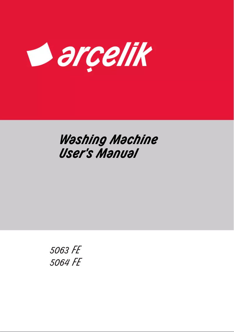Page n°1 - Manuel utilisateur Arçelik 5063 FE