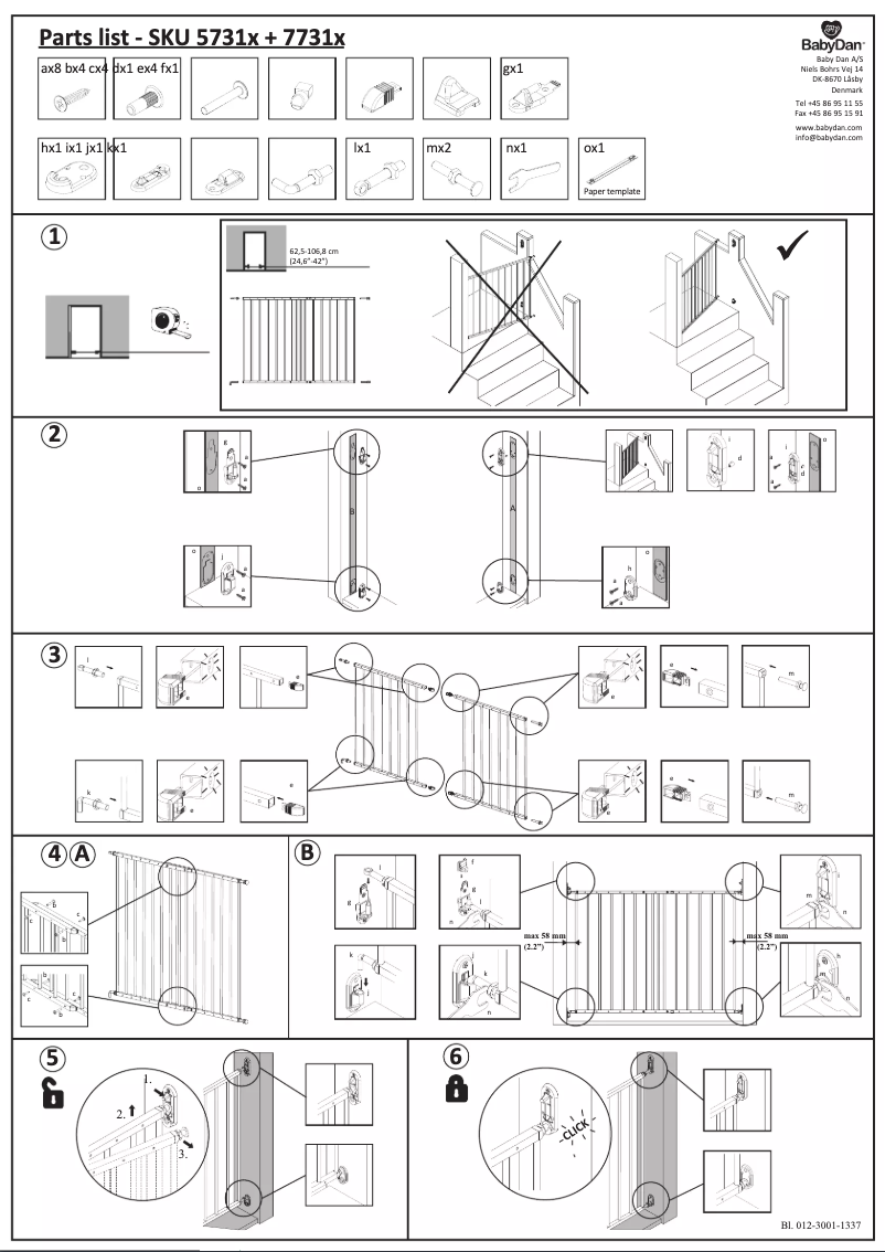 Page 1 de la notice Manuel utilisateur BabyDan Multidan
