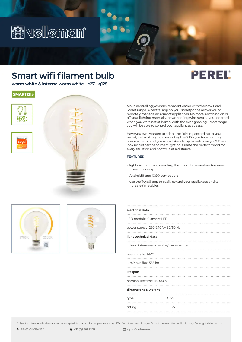 Image de la première page du manuel de l'appareil SMART1213