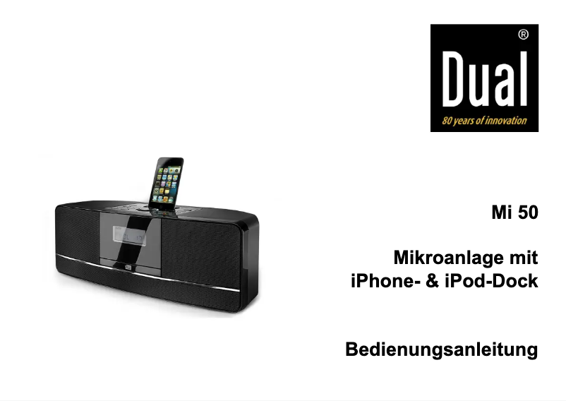 Page 1 de la notice Manuel utilisateur Dual Mi 50