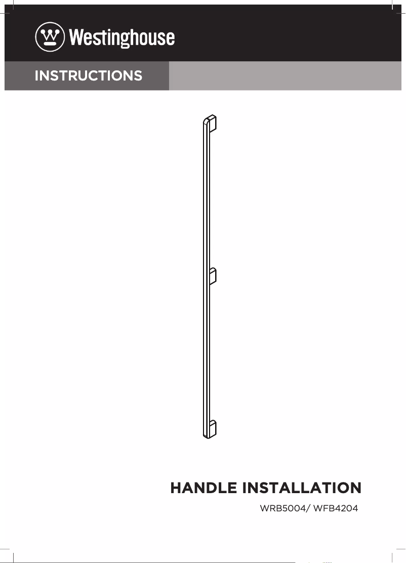 Page n°1 - Guide d'installation Westinghouse WFB4204WC