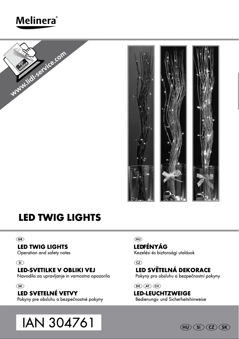 Page 1 de la notice Manuel utilisateur Melinera Z30906A