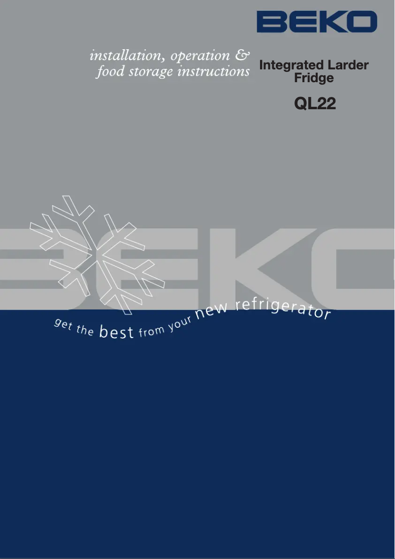 Page n°1 - Manuel utilisateur Beko QL22