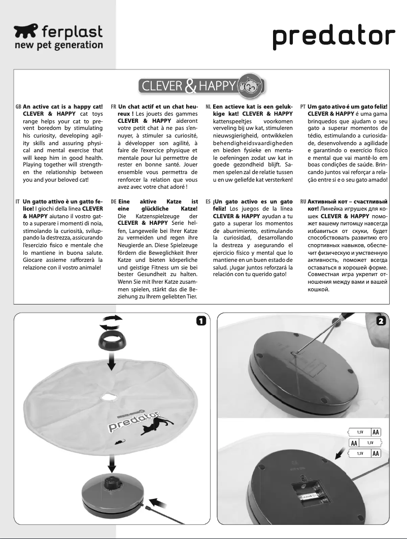 Page 1 de la notice Manuel utilisateur Ferplast Predator