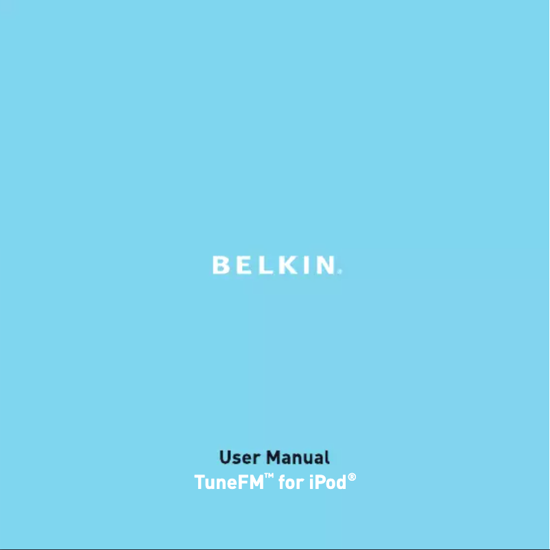 Page 1 de la notice Manuel utilisateur Belkin TuneFM for iPod