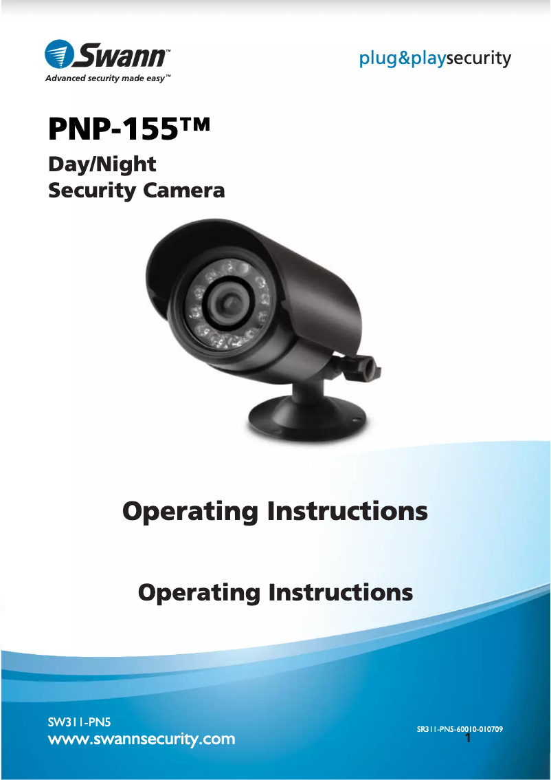 Page n°1 - Manuel utilisateur Swann PNP-155