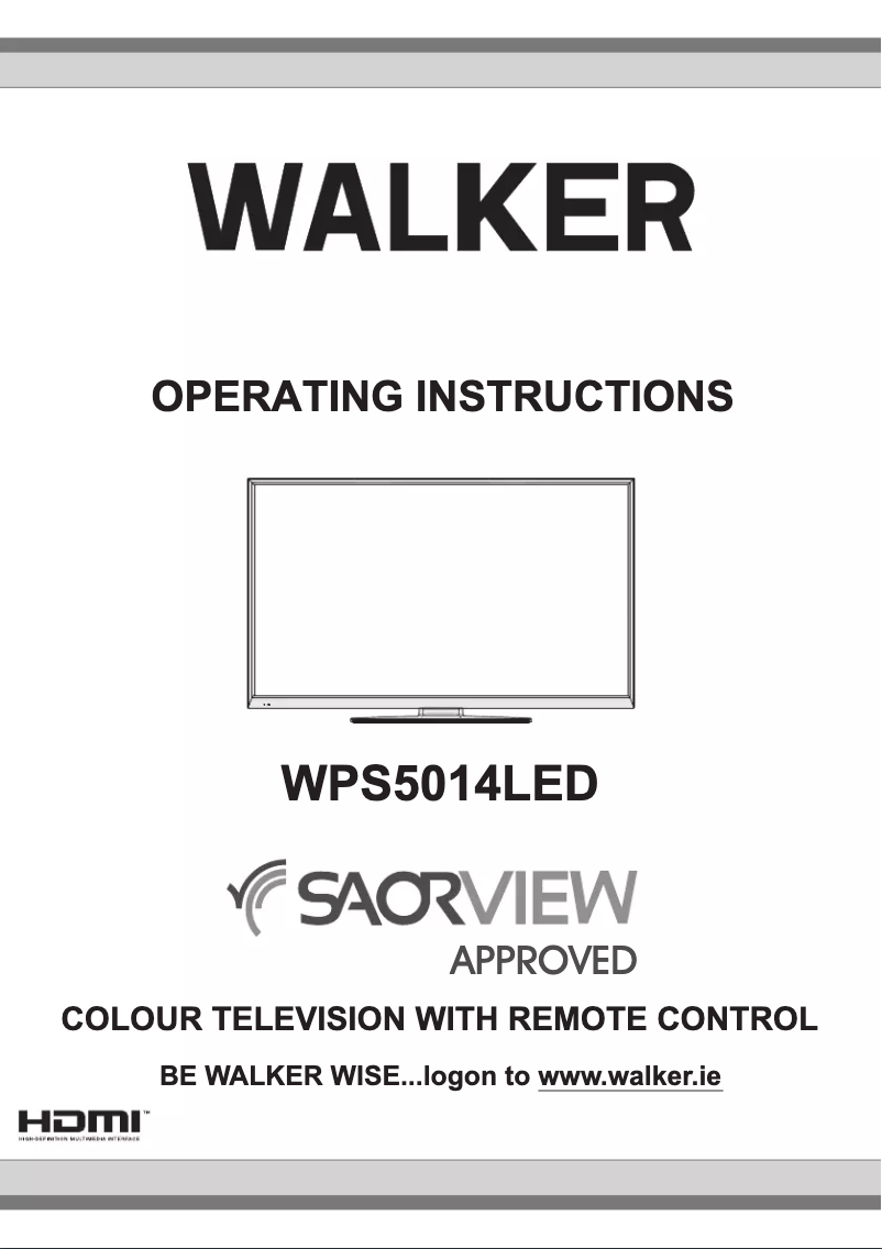 Page n°1 - Manuel utilisateur Walker WPS5014LED