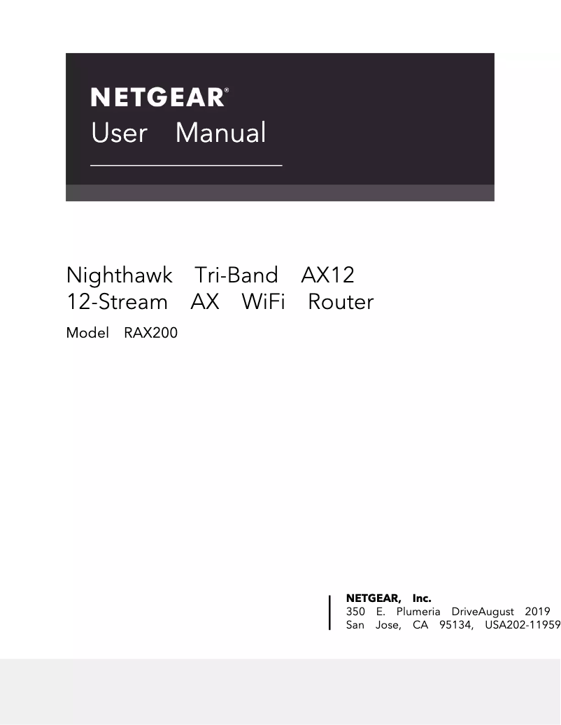 Page 1 de la notice Manuel utilisateur Netgear Nighthawk AX12