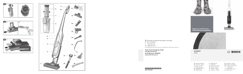 Page 1 de la notice Manuel utilisateur Bosch BCH65TRPGB