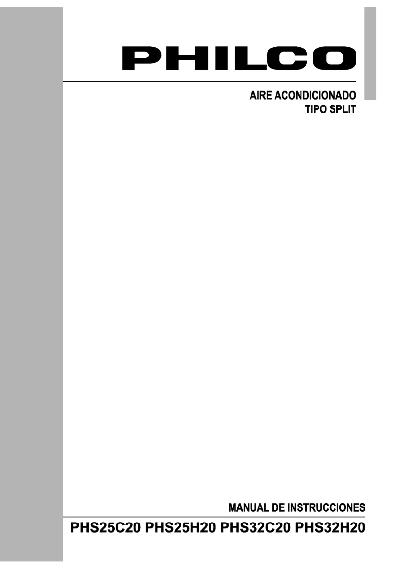 Page n°1 - Manuel utilisateur Philco PHS25H20