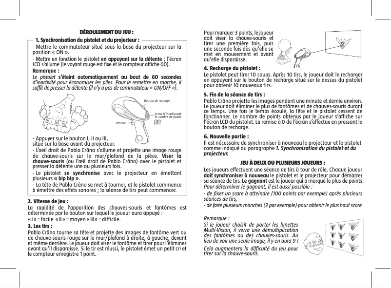 Page 1 de la notice Manuel utilisateur MEGABLEU Chass’fantomes 3D