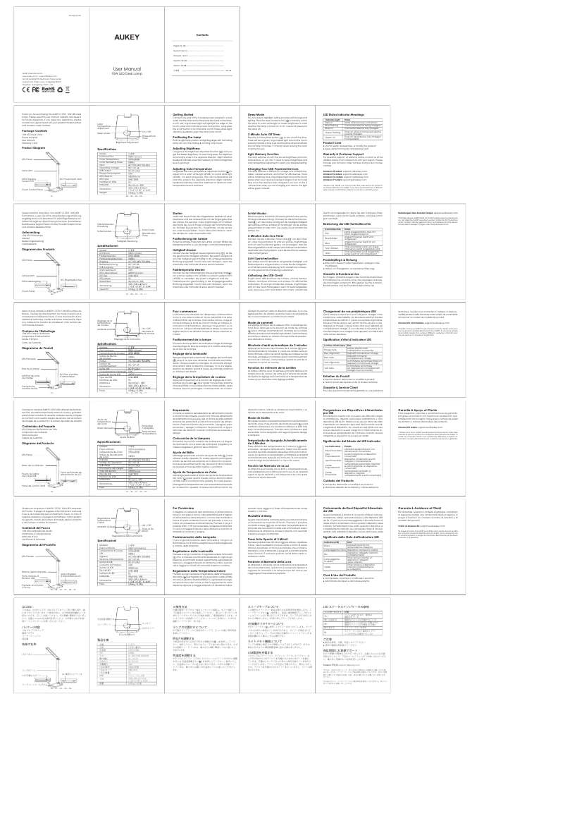 Page 1 de la notice Manuel utilisateur Aukey PA-D1