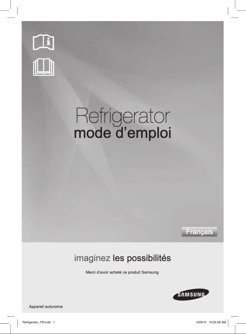 Page n°1 - Manuel utilisateur Samsung RT45KSSW