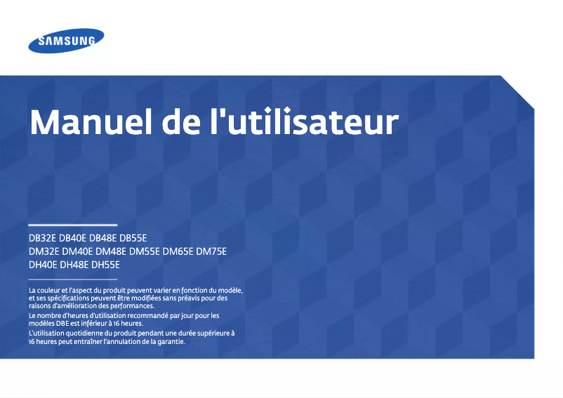 Image de la première page du manuel de l'appareil DH48E