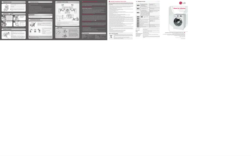 Page 1 de la notice Manuel utilisateur LG F1403TDSW