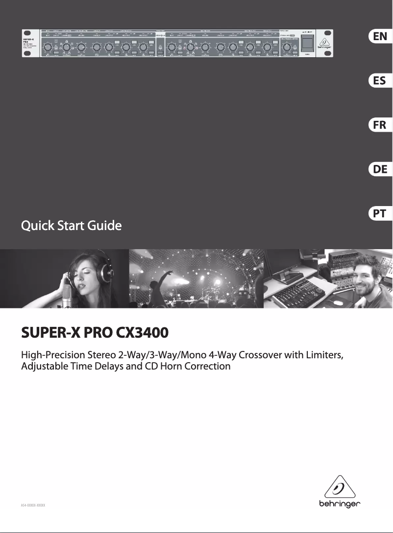 Image de la première page du manuel de l'appareil SUPER-X PRO CX3400