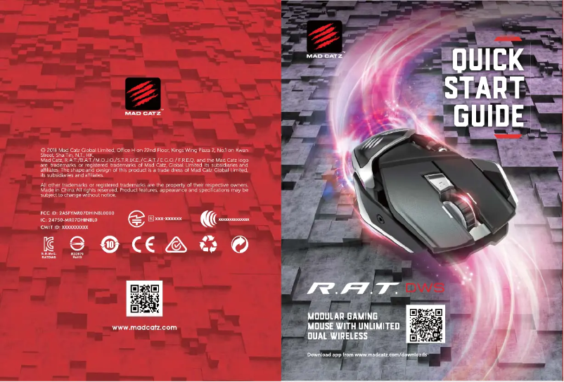 Page n°1 - Manuel utilisateur MadCatz R.A.T. DWS