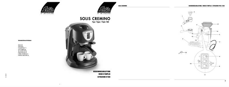 Page n°1 - Manuel utilisateur Solis Cremino 104