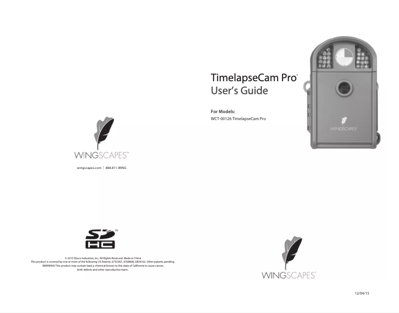 Page 1 de la notice Manuel utilisateur Moultrie TimelapseCam Pro