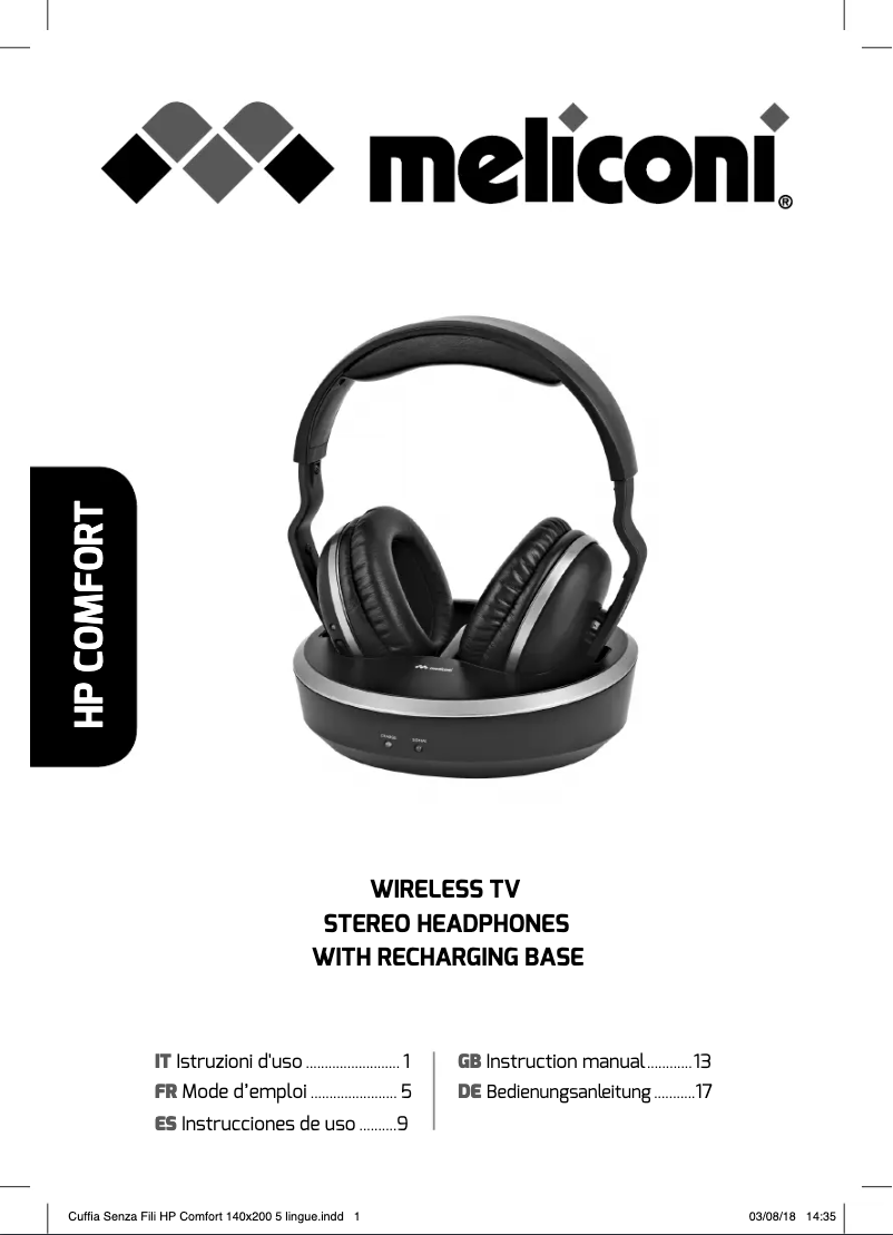 Page 1 de la notice Manuel utilisateur Meliconi HP Comfort