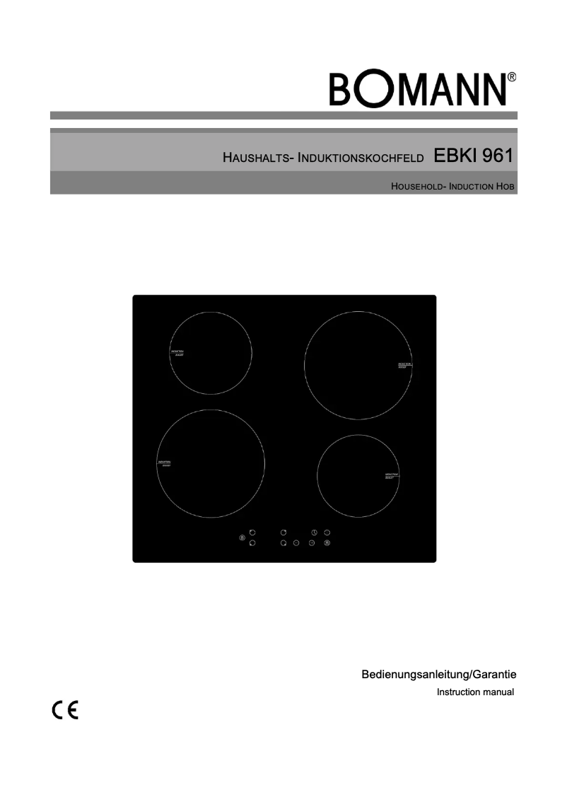 Page 1 de la notice Manuel utilisateur Bomann EBKI 961