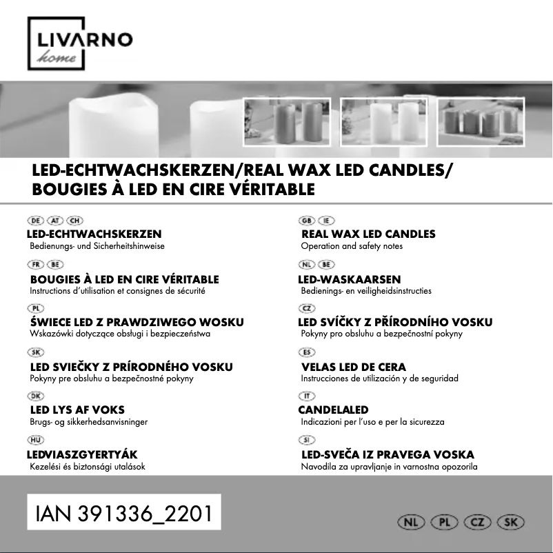 Page n°1 - Manuel utilisateur Livarno Lux HG01039A