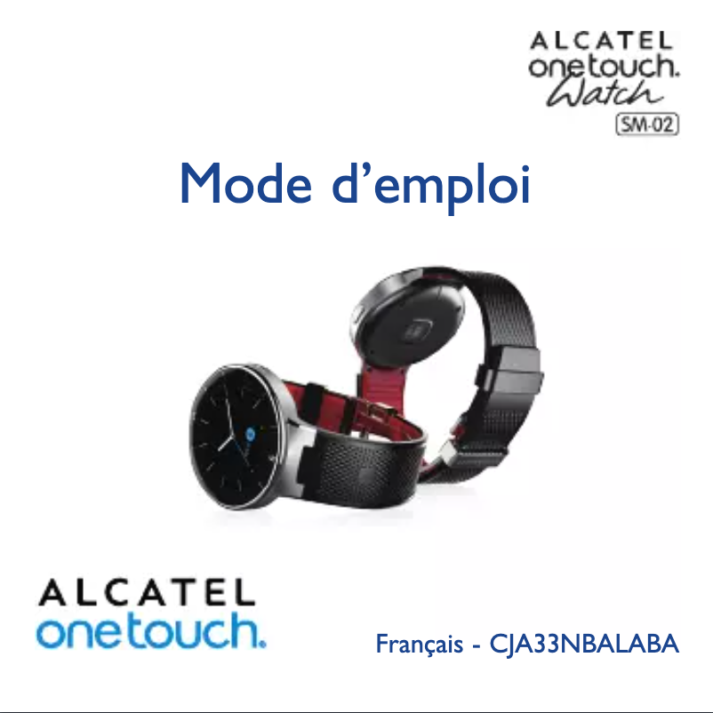 Page 1 de la notice Manuel utilisateur Alcatel One Touch Watch SM-02