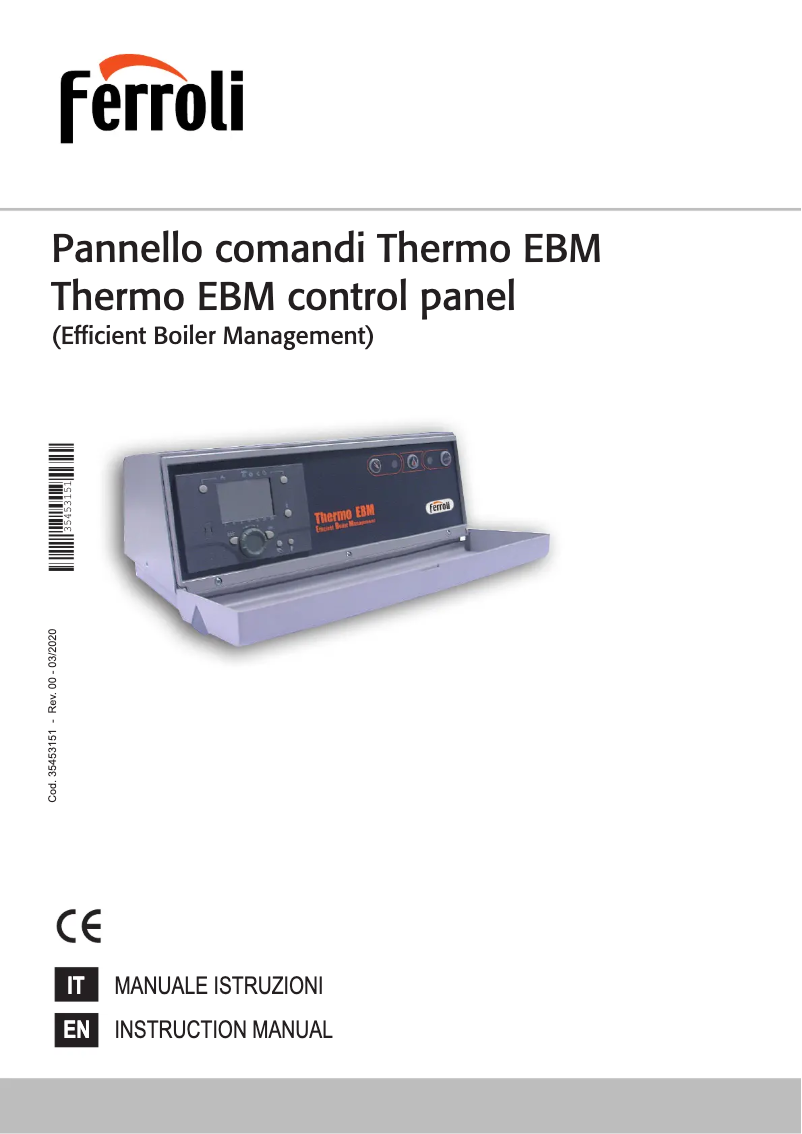 Page n°1 - Manuel utilisateur Ferroli Thermo EBM