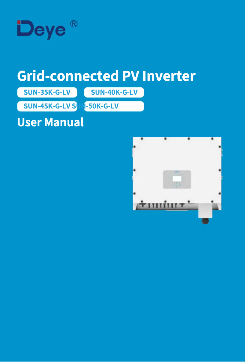 Página 1 del manual Manual de usuario Deye SUN-50K-G-LV