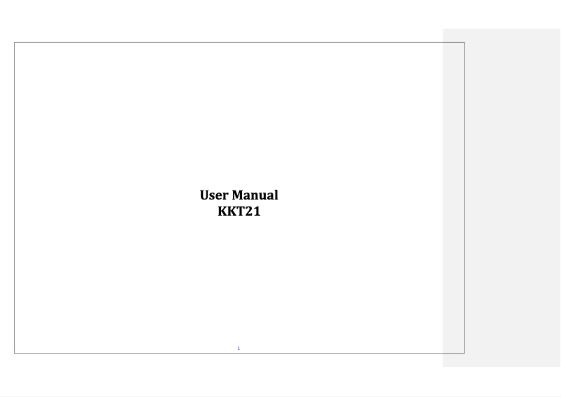 Page 1 de la notice Manuel utilisateur Lava KKT 21