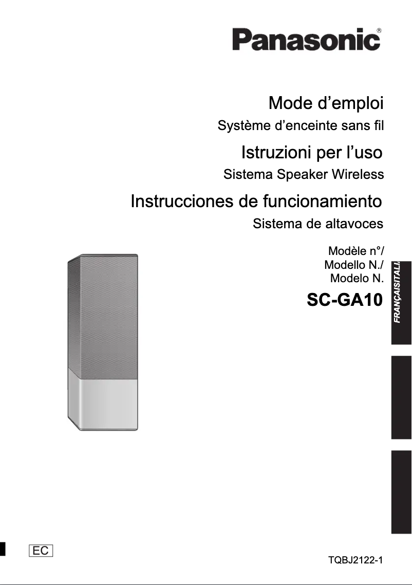 Page 1 de la notice Manuel utilisateur Panasonic SC-GA10