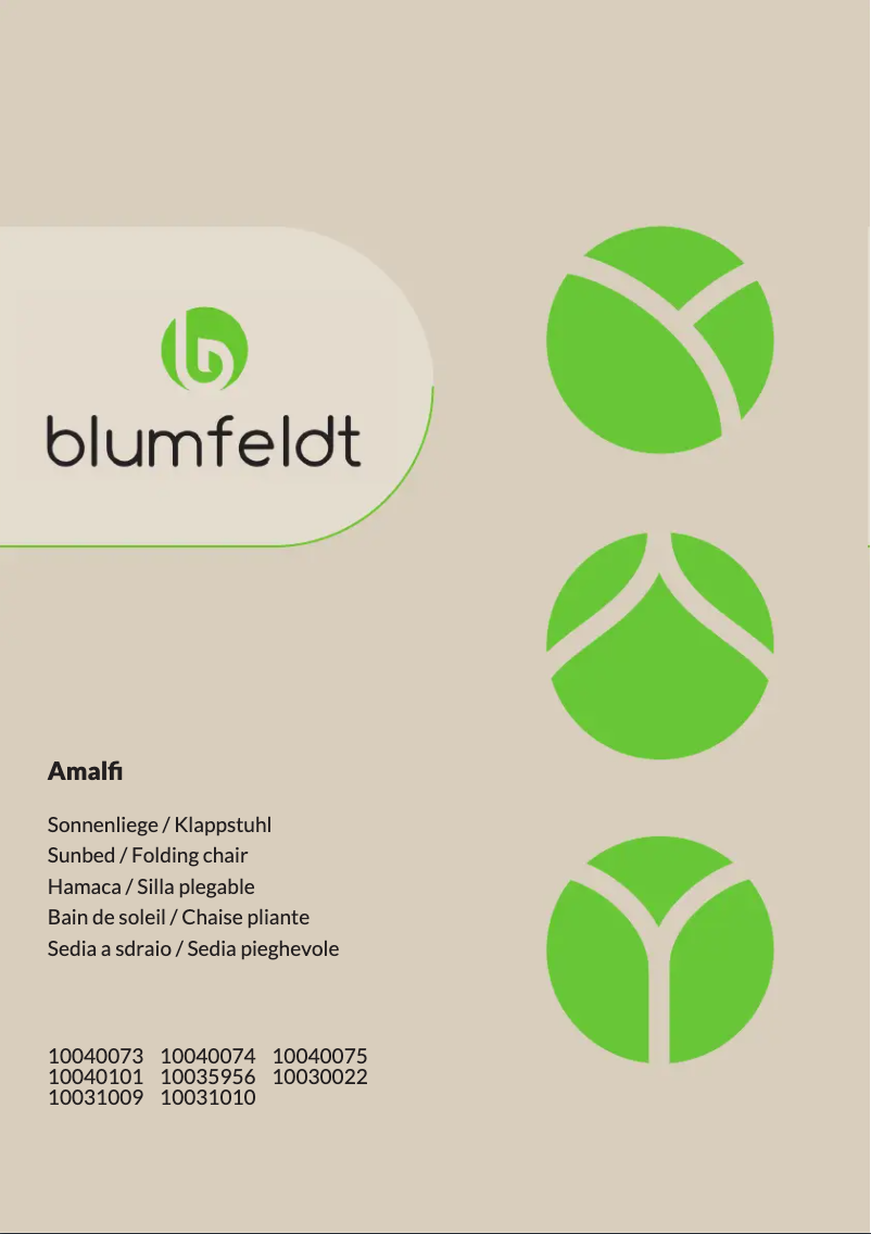 Page 1 de la notice Manuel utilisateur Blumfeldt Amalfi Noble