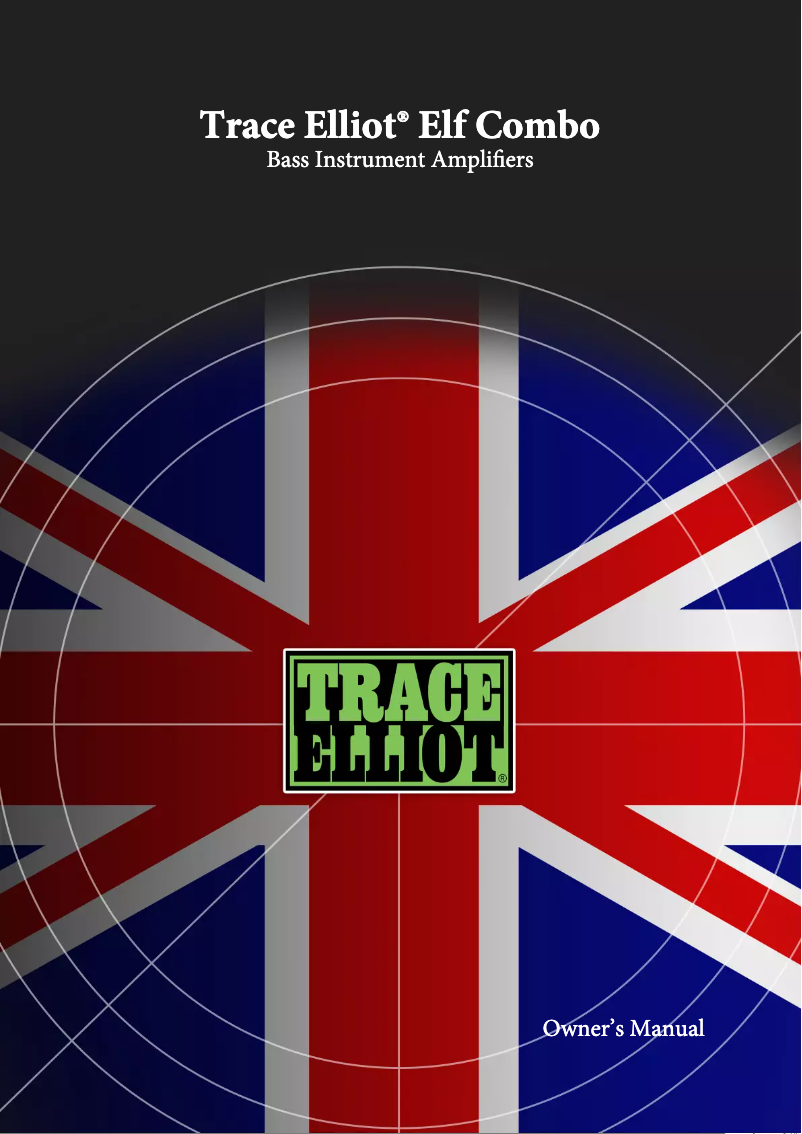 Image de la première page du manuel de l'appareil Trace Elliot ELF Combo