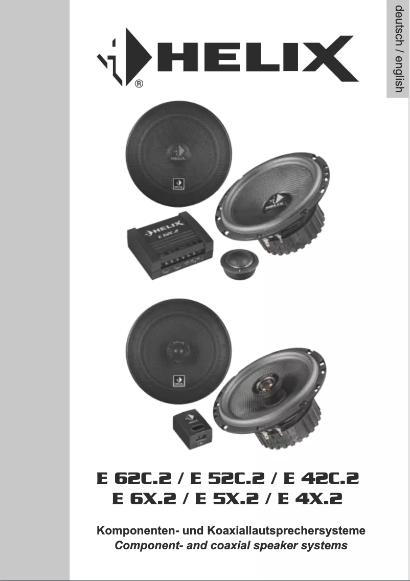 Page n°1 - Manuel utilisateur Audiotec Fischer Helix E 6X.2