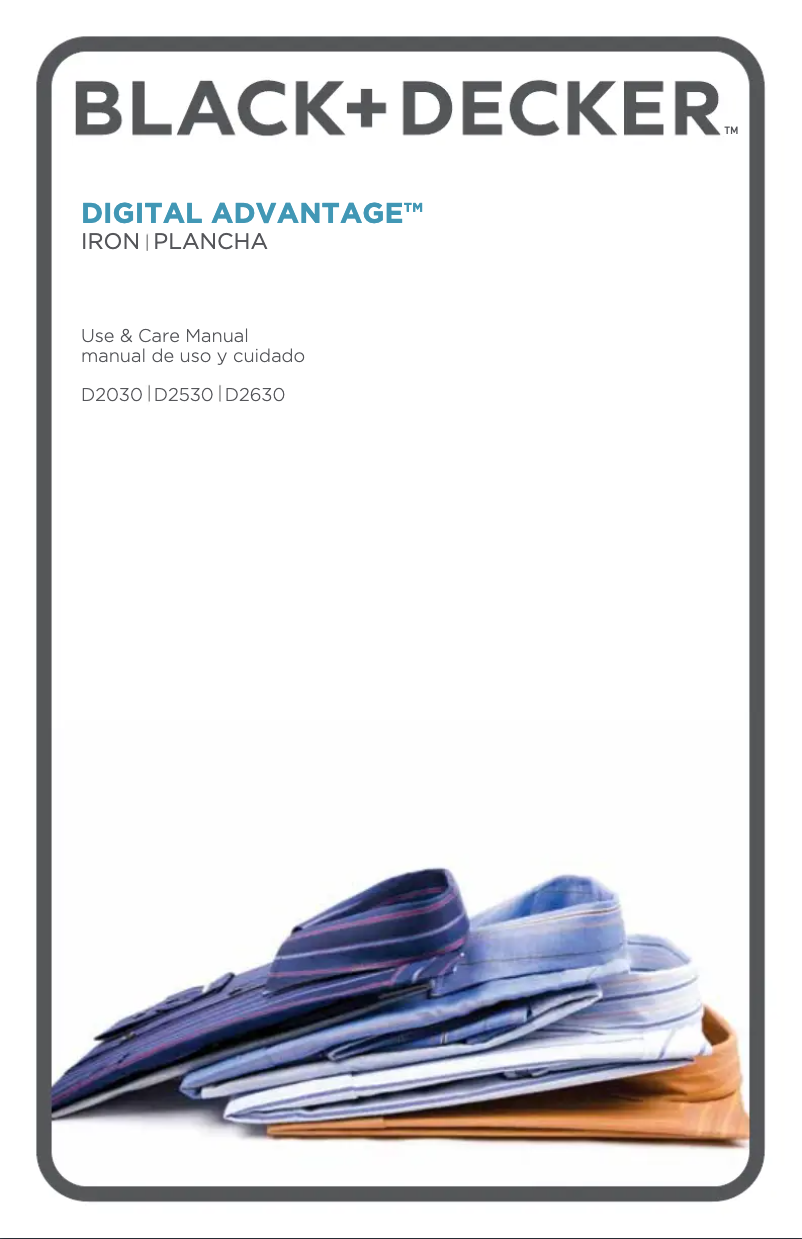 Page n°1 - Manuel utilisateur Black & Decker Digital Advantage D2030
