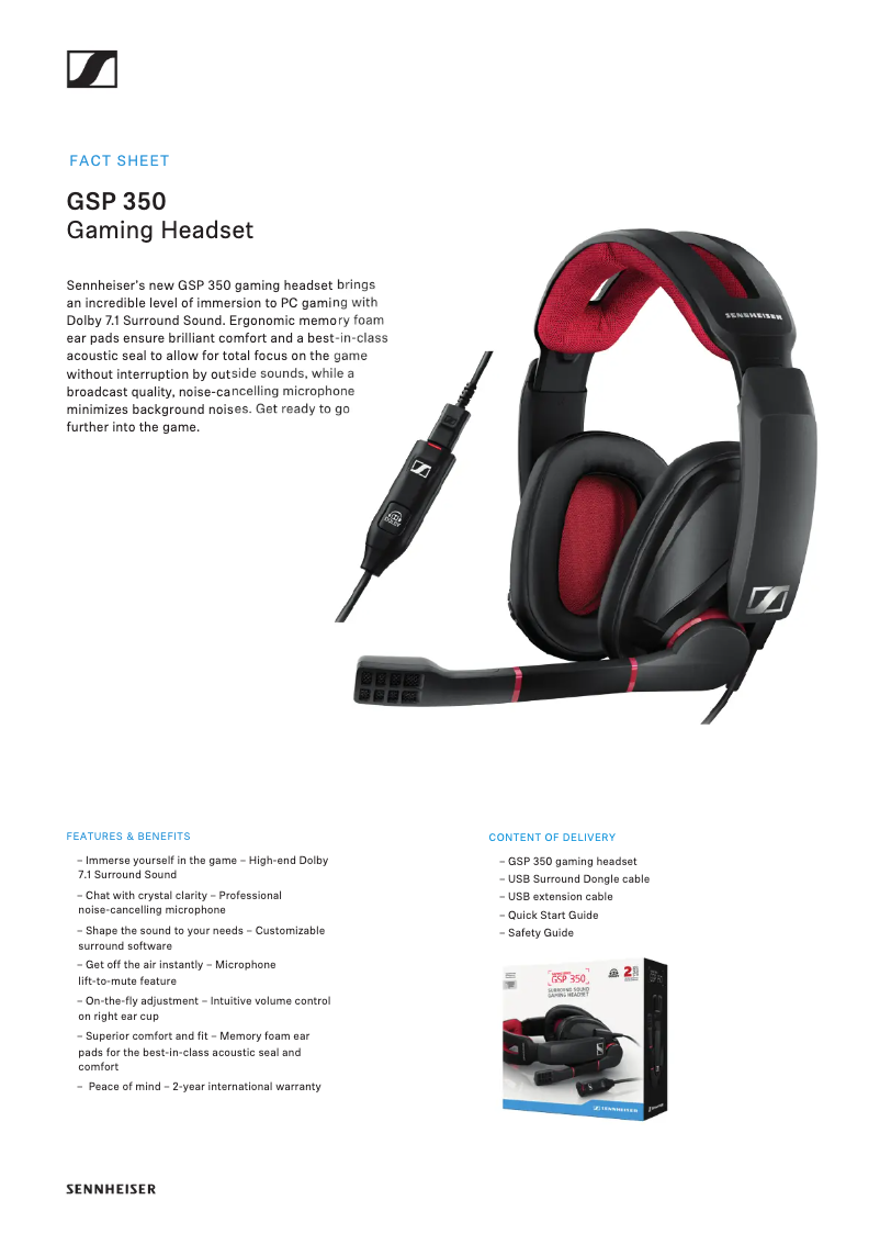 Image de la première page du manuel de l'appareil GSP 350