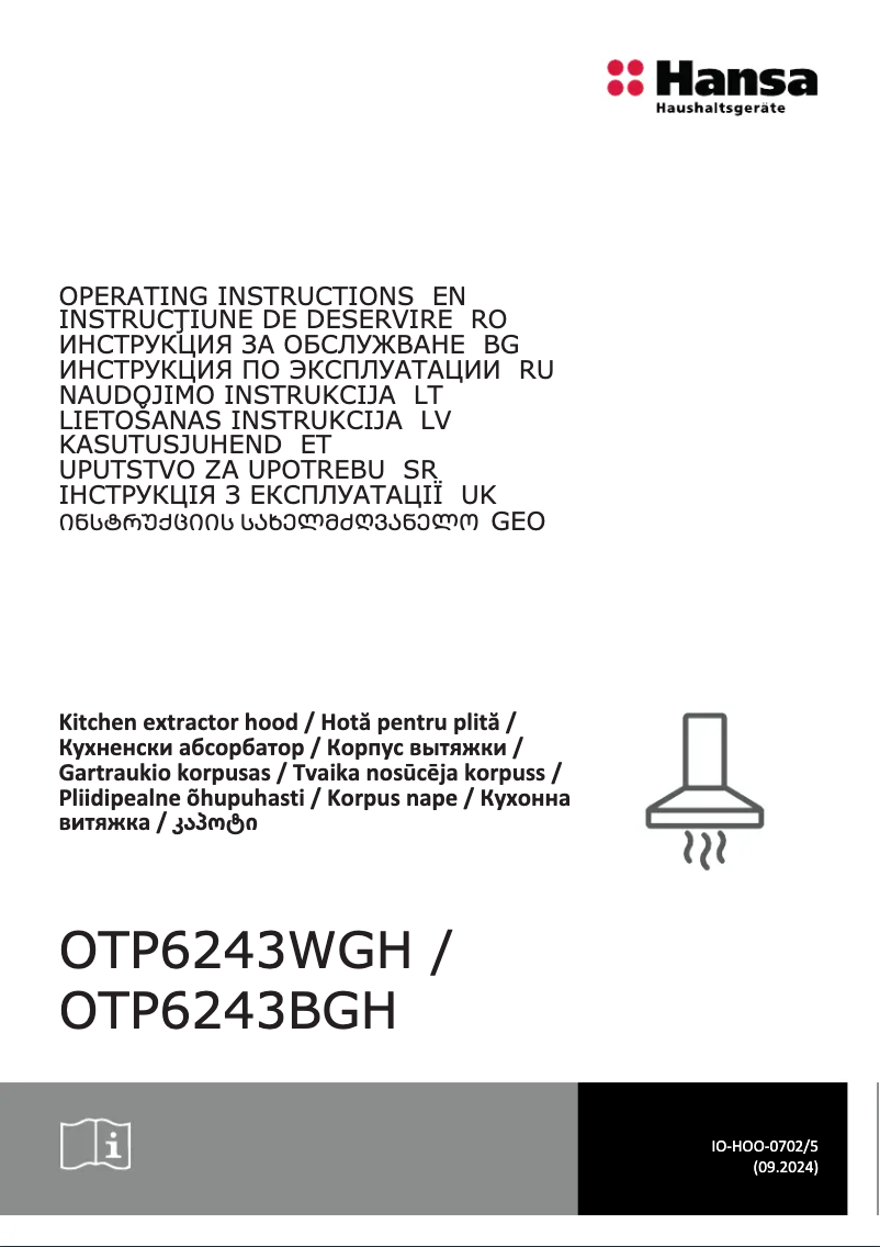 Page 1 of the manual User Manual Hansa OTP6243BGH