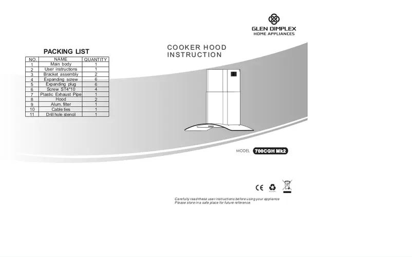 Page 1 de la notice Manuel utilisateur Belling 700CGH MK2