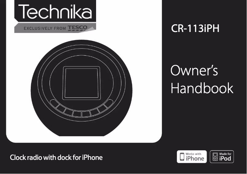 Page n°1 - Manuel utilisateur Technika CR-113iPH