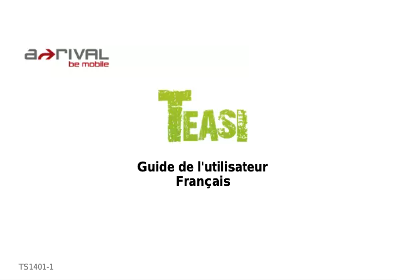 Image de la première page du manuel de l'appareil TEASI step