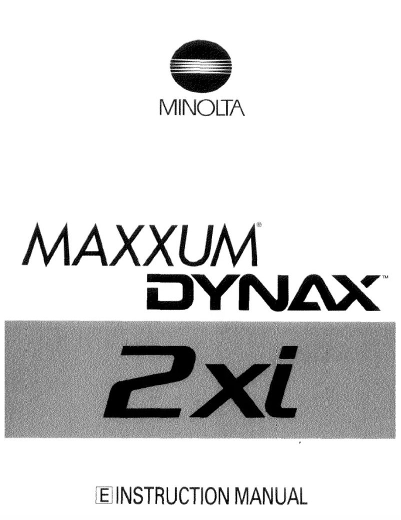 Page n°1 - Manuel utilisateur Konica Minolta Maxxum 2Xi