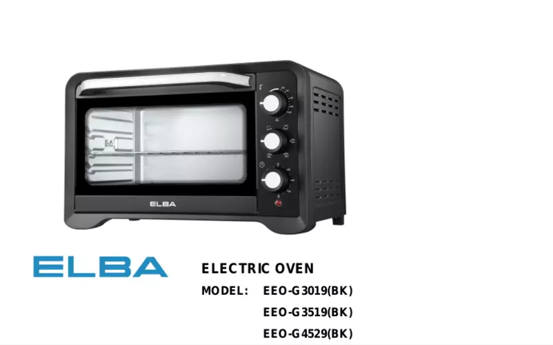 Page n°1 - Manuel utilisateur Elba EEO-G3019(BK)